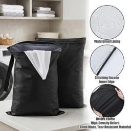 Waterdichte waszak 40 x 50 cm, herbruikbare natte zak met ritssluiting voor zwemkleding, strandhanddoeken en sportoutfits — thumbnail 5