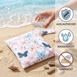 Grote, middelgrote en kleine natte tassen voor kleuterschool – herbruikbare, waterdichte luiertassen en waszakken voor reizen en badpakken — thumbnail 2