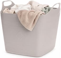 Excellent Houseware Flexibele emmer - 3x - beige - 15 liter - kunststof - vierkant - 37 x 30 cm — thumbnail 4