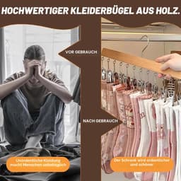 2 houten sokkenrekjes voor wasrek - sokkenhouders met 10 knijpers om sokken, handdoeken en ondergoed windbestendig te drogen — thumbnail 4