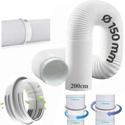 verlenging 200 cm met adapter 130 mm binnen/150 mm buiten, afvoerslang airconditioning, verlengslang, airconditioning afvoerslang, airconditioningsslang voor airconditioning — thumbnail 1