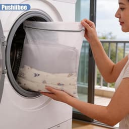 Wasnet voor Wasmachine - 6 Stuks Waszakken met Rits in 4 Maten - Grote Mesh Waszakken voor Kleding, Ondergoed en Beddegoed tijdens het Reizen — thumbnail 4