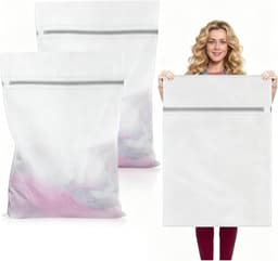 Waszakken, 60 x 80 cm met ritssluiting voor wasnetjes, speciaal ontworpen voor machinewas - perfect voor het beschermen van dekens, beddengoed, dekbedovertrekken en delicate — thumbnail 1
