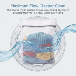 Set van 3 Duurzame Wasnetten voor Wasmachine, 50 x 60 cm, Beschermende Netwaszakken met Ritssluiting voor Delicate Kleding, Sokken en Ondergoed — thumbnail 4