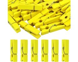 Houten Foto Clips - Mini Wasknijpers Papier Peg Pins - Foto's Ophangen - Natuurlijk Hout