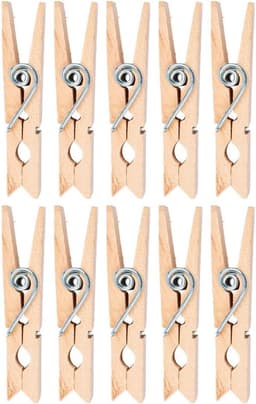 mit Herz Houten knijpers breed, 10 stuks, decoratieve wasknijpers, 7 cm hoog, 1,7 cm breed, voor foto's, wenskaarten, geschenkdecoratie, adventskalender, doe-het-zelf geldgeschenken, decoratie — thumbnail 1