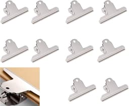 Grote Bulldog Clips - Metalen Klemmen - Documenten Organiseren - Roestvrij Staal - 10 cm - Zilver — thumbnail 1