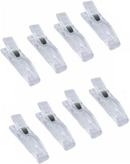 8 clips voor geplooide papieren jaloezieën, heldere plastic jaloezieclips voor tijdelijke raamjaloezieën die gordijnen bevatten — thumbnail 1