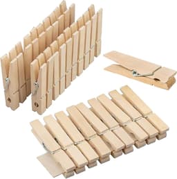 Houten Wasknijpers - Mini Klemmen Decoratief - Foto's Ophangen - Natuurlijk Hout - 10 cm - Natuurlijk — thumbnail 1