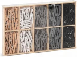 Houten Mini Knijpers - Kleine Clips - Creatief Knutselen - Natuurlijk Hout - 25 mm - Multicolor — thumbnail 4