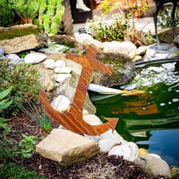 Tuinsteker Anker - Roestdecoratie Tuin - Tuin Decoreren - Cortenstaal met Roestpatina - 52 cm hoog - Roestkleurig — thumbnail 2