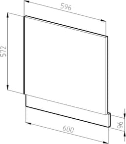 Vaatwasserpaneel - Keukenfront - Keuken Inrichten - In hoogte verstelbaar - 60 cm breed - Wit — thumbnail 5