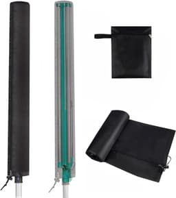 Waslijnhoes 165 cm, 420D Oxford waslijn hoes waterdicht, interne zilveren coating met ritssluiting en trekkoord, beschermhoes voor roterende waslijn — thumbnail 1