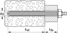 Ankerstang - Bevestigingsstang Staafanker - Machines Bevestigen - Voorgeportioneerd Mortelpatroon - 160 mm - Zilver — thumbnail 3