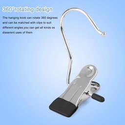 30 stuks klemhaken voor laarzen, kledinghaken, naadloos, sokkenklemmen, metaal, zwart — thumbnail 5