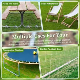 SnelShoppen - Sterke U-vormige tentpinnen, set van 4, ideaal voor camping, tuin, feesten, stevig staal, weerbestendig en eenvoudig te gebruiken — thumbnail 5