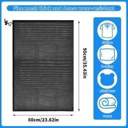 SnelShoppen - 2 x Waszakken voor Wasnet 70 x 90 cm Grote Waszakken met Koord Herbruikbaar voor Wasmachine, Jas, Beddengoed, Ondergoed en Kleding — thumbnail 4