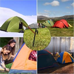 SnelShoppen - Pack van 8 Grondankers, Grondanker 35 cm, Stevige Metalen Peggen, Tentpeggers, Stormbestendig voor Buiten Camping, Hiking en Outdoor Act — thumbnail 4