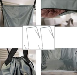 SnelShoppen - Reis Waszak, Vuilniszak voor Achter de Deur, Schouderopslag Waszak, Grijs, Lichtgewicht, Waterafstotend, Scheurvast, Grote Capaciteit — thumbnail 2