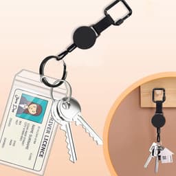 SnelShoppen - Uittrekbare Telefoonbescherming met Carabiner, Diefstalbeveiliging met Stalen Kabel voor Buitenactiviteiten, Winkelen, Fotografie en Dag — thumbnail 2