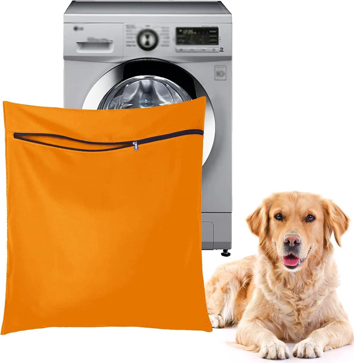 SnelShoppen - Pet Waszak voor Dieren, Honden en Katten, Insulateert Dierlijke Haren, Hoogwaardige Stof, Oranje, Ideaal voor Beddegoed en Dekens — afbeelding 1