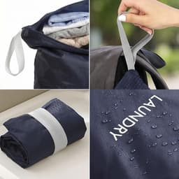 Waterdichte opvouwbare waszakken voor thuis en op reis - 2 stuks, ideaal voor vakantie en organisatie van kleding — thumbnail 4