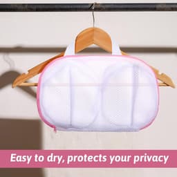 BH-waszakken voor wasgoed, 2 stuks beha-waszakken voor wasmachine mesh lingerie waszak met rits voor het wassen van delicaat ondergoed beha (roze, A Cups) — thumbnail 4