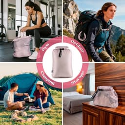 Reiswaszak - Paars - Waterdichte Compressiezak - Ruimtebesparende Organizer voor Vuile Kleding — thumbnail 2