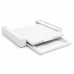 ProductXpert Stacko™ - Stapelkit - Tussenstuk - Uitschuifbare Plank met Handdoekhouder - Wasmachine en Droger - Wit - Antislip — thumbnail 1