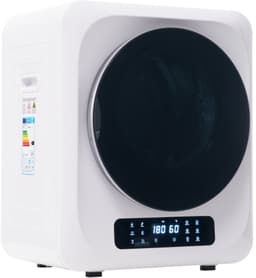 Compacte Luchtafvoer Wasdroger 3-4 kg - Mini Wasdroger met RVS Trommel & UV Sterilisatie - Wandmontage Wasdroger 850W - 6 Programma's - Wit [Energieklasse G] — thumbnail 5