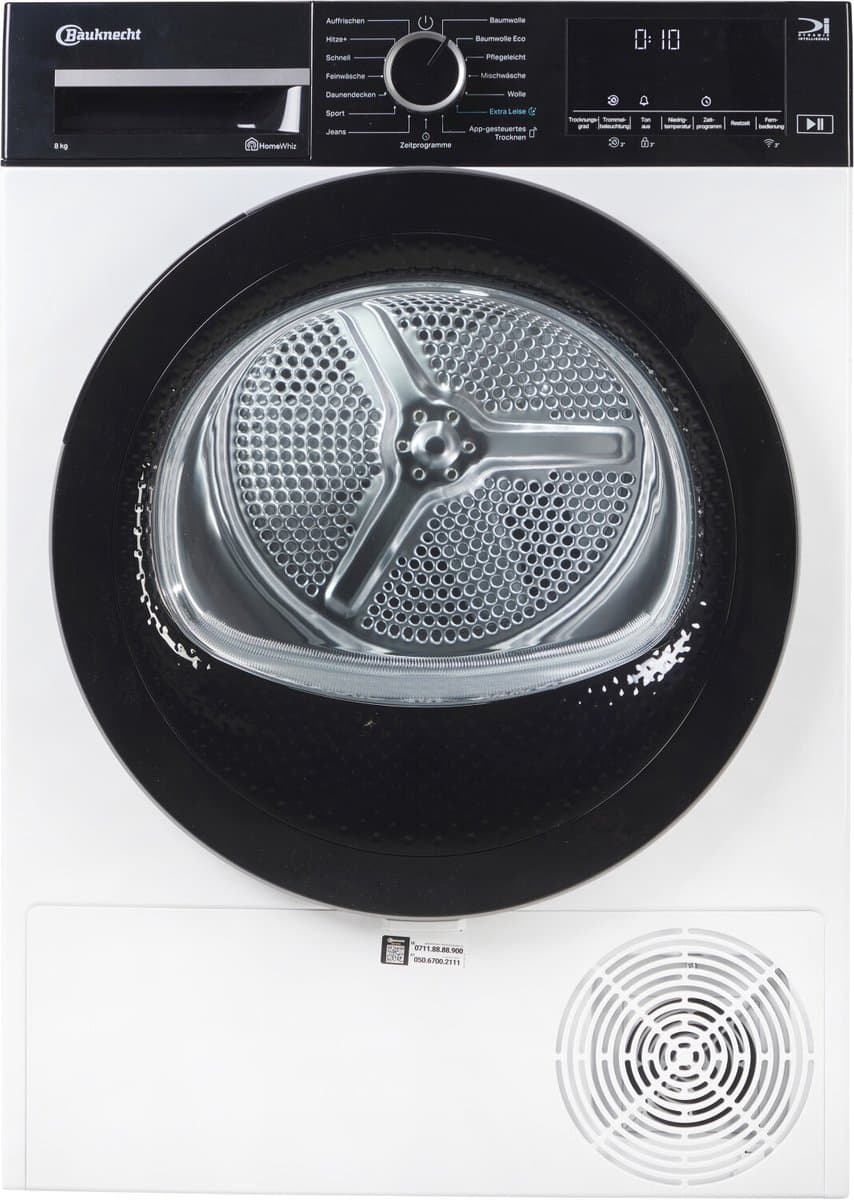 Bauknecht BTSV 87A WB | Warmtepompdroger | 8 kg | A label | Duits display — afbeelding 1