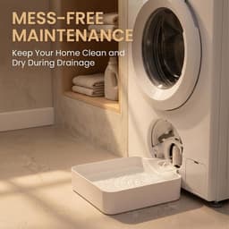 Set van 2 Universele Lekbak Wasmachine - Afvoerbak voor wasmachine - Opvangbak Tegen Lekkage - Voorkomt waterlekkage op de vloer - Voor eenvoudige installatie - Voorkomt effectief overstroming door water — thumbnail 5