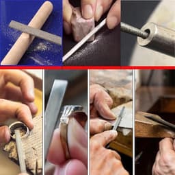 Mini diamantvijlen set 20 stuks 2 x 100 mm voor metaal, glas, steen, hout. — thumbnail 4