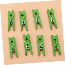 Houten Knijpers - Fotoklemmen Decoratieclips - Huis Decoratie - Mini Formaat - 2.5 cm - Groen — thumbnail 3