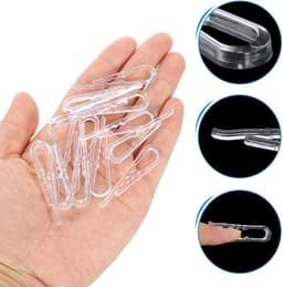 Dailygoods - 100pcs Transparante U-vormige Krokodillenclips - Schrijf- en Kledingclips voor Diverse Toepassingen — thumbnail 2