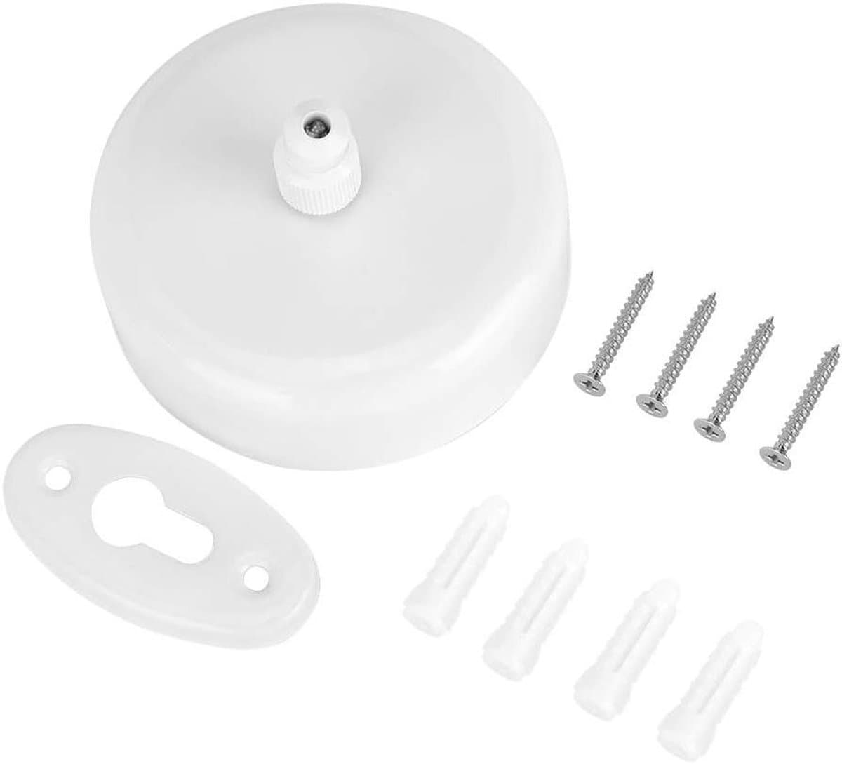 Waslijn Uittrekbaar - Drooglijn Balkon - Kleding Drogen - 304 Roestvrij Staal - 9.2cm Diameter - Wit — afbeelding 1