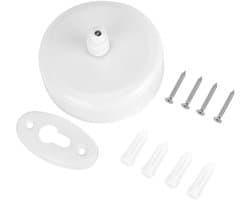 Waslijn Uittrekbaar - Drooglijn Balkon - Kleding Drogen - 304 Roestvrij Staal - 9.2cm Diameter - Wit