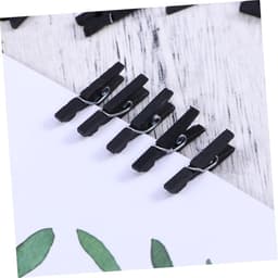 Houten Wasknijpers - Kledingknijpers Utility Clips - Foto's Ophangen - Natuurlijk Hout - 2.5*0.6CM - Zwart — thumbnail 2