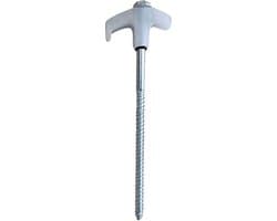 Grondankers Schroefbaar - Tentharingen Heavy Duty - Kamperen Vastzetten - Glow In The Dark - 20 cm - Wit