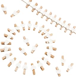 Houten Knijpers - Wasknijpers Mini - Decoratie Foto's - Hartvormig Design - 3 cm - Wit — thumbnail 1
