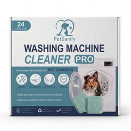 Pet sanify Wasmachine Reinigingstabletten - Verwijdert dierenhaar, bacteriën en geurtjes - Washing Machine Cleaner - 24 tabletten — thumbnail 1