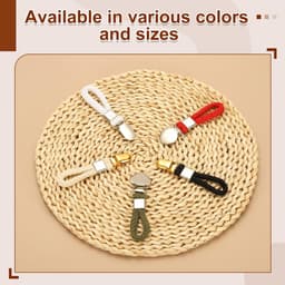 Dailygoods - Set van 5 Gevlochten Theedoekclips - Groen met Gouden Klem — thumbnail 4