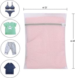 Set van 6 ademende waszakken van mesh stof, 30 cm x 40 cm voor lingerie, ondergoed en sokken, duurzaam en geschikt voor wasmachines — thumbnail 3
