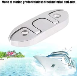 Opvouwbare Zeeboot Wig van Roestvrij Staal met 4-1/2 inch Lengte en Bevestiging voor Bootkikkers - Handig voor Onderweg — thumbnail 3
