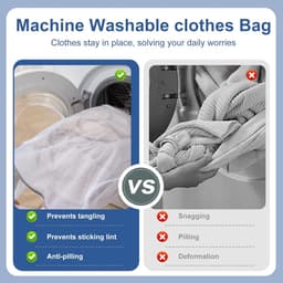 SnelShoppen - Large Laundry Net voor Delicate Was, Waszak, Wasnet, Bescherming voor Kleding, 1 Stuk, Ideaal voor Wassen, Reizen, en Camping — thumbnail 2