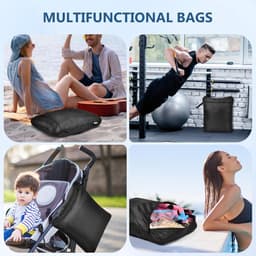 SnelShoppen - 2Pcs Waszak - Waterdichte Reiszak voor Nat en Droog - Organizer met Rits voor Gym, Zwemmen, Workout, Yoga, Strand, Zwembad (50x60cm) — thumbnail 3