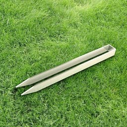 SnelShoppen - Rose Arch Ground Anchor Set van 4, U-Vormige Grondankers van Legeringsstaal 30 x 2.8 x 2 cm, Zilver voor Tuin en Buiten — thumbnail 3
