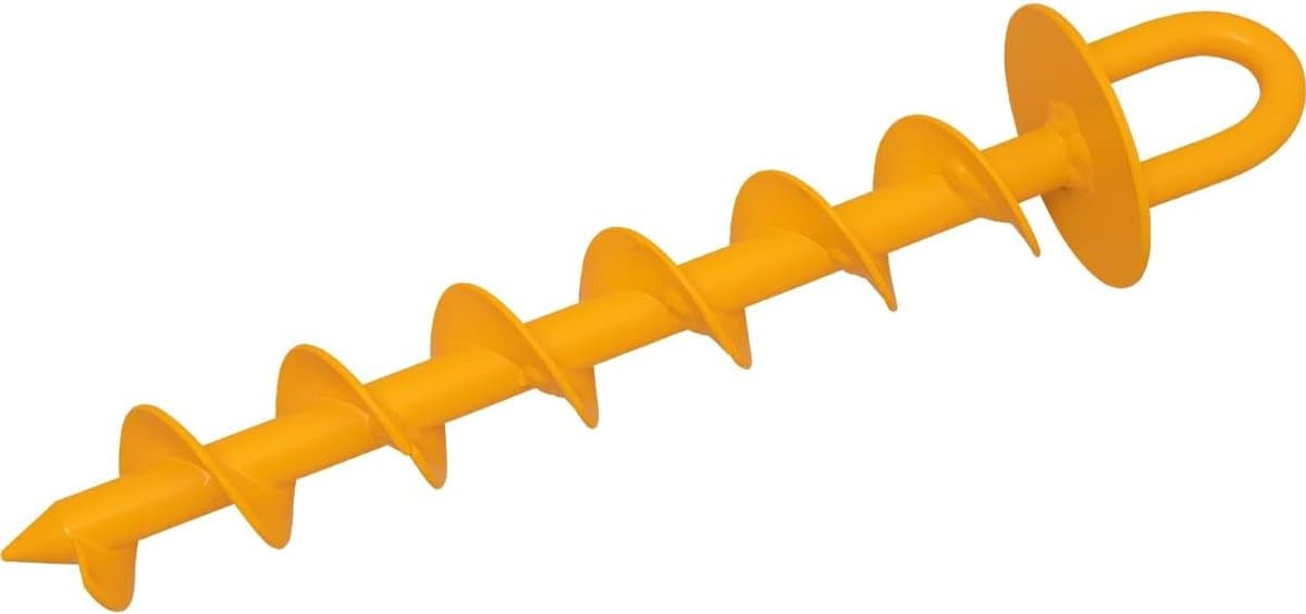 SnelShoppen - Heavy Duty Grondanker 340mm voor Tent, Party, Tuin, Trailer, 160kg Belastbaar, Hoogzichtbaar Geel, Poedergecoat Staal — afbeelding 1