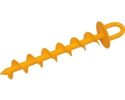 SnelShoppen - Heavy Duty Grondanker 340mm voor Tent, Party, Tuin, Trailer, 160kg Belastbaar, Hoogzichtbaar Geel, Poedergecoat Staal