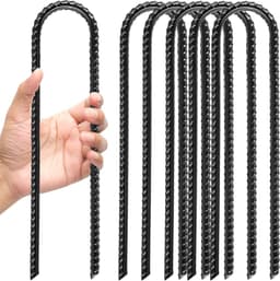 SnelShoppen - 6 stuks Heavy Duty Grondankers voor Trampolin en Tent - U-vormige Verzinkt Staal 30cm lang, Stormvast en Rotsvrij - Ideaal voor Camping, — thumbnail 1